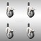 Service Caster 4 Inch 316SS Thermoplastic Rubber Swivel 1-1/4 Inch Stem Caster Set Lock Brake SCC-SS316TTLEX20S414-TPRB-114-4 - alternate 1